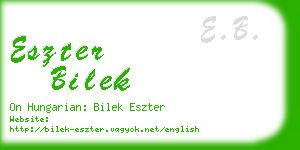 eszter bilek business card